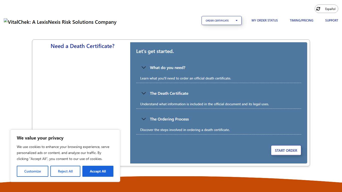 Order Death Certificates Online | VitalChek
