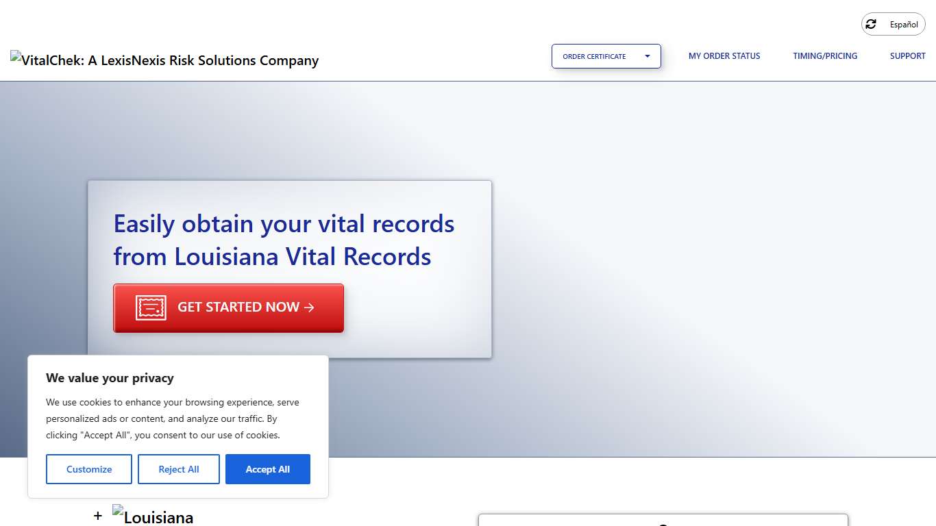 Louisiana Vital Records (LA) | Order Certificates - VitalChek